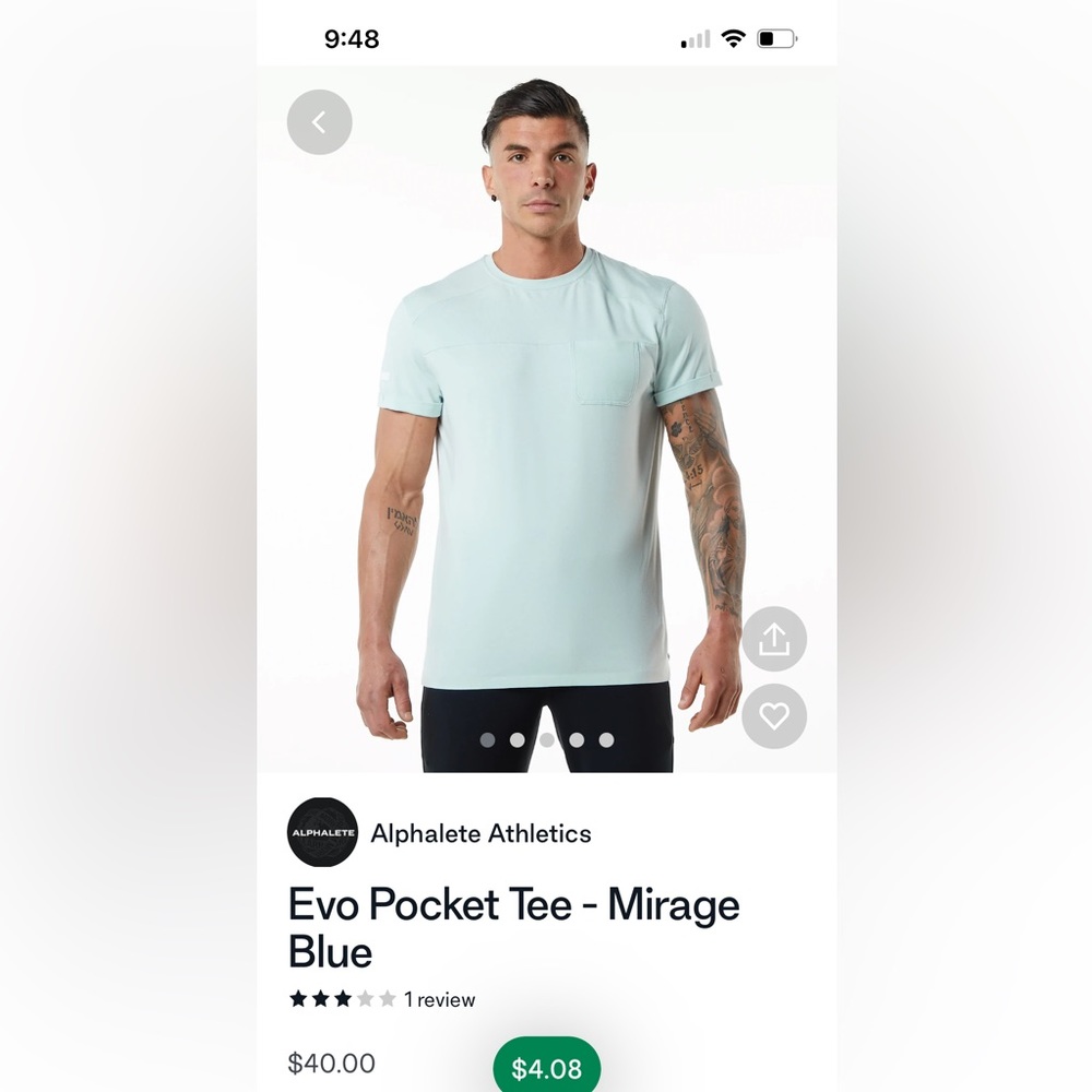 NWT alphalete t shirt